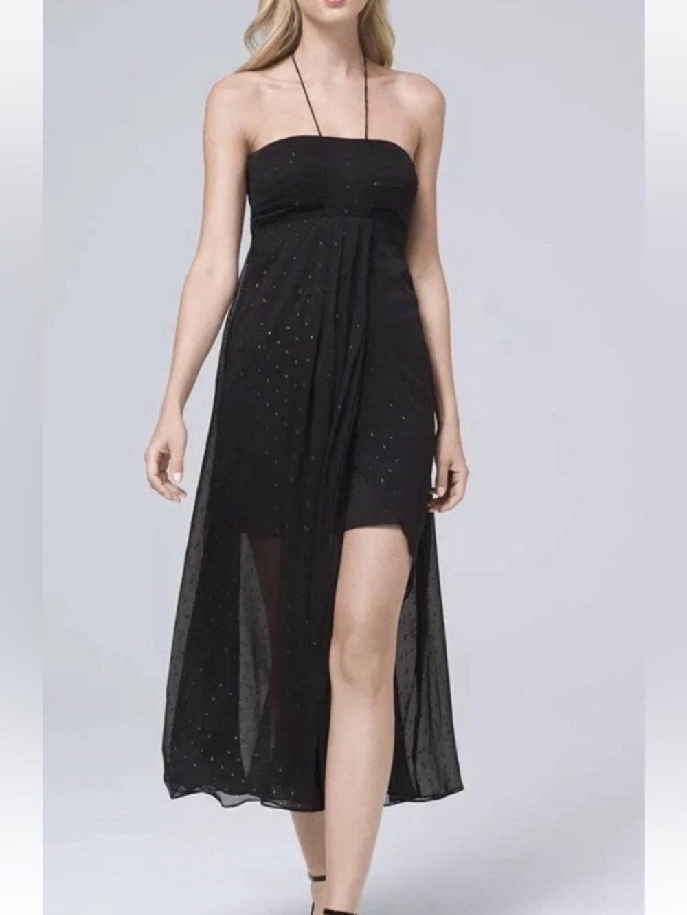 NWT WHBM Strapless Slit Maxi Dress